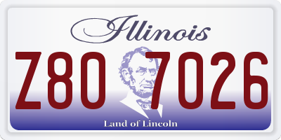 IL license plate Z807026