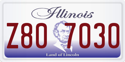 IL license plate Z807030