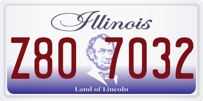 IL license plate Z807032