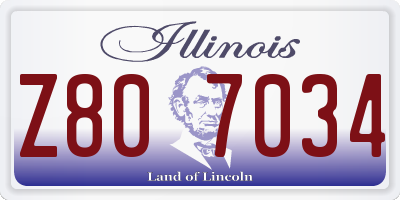 IL license plate Z807034