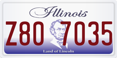 IL license plate Z807035