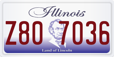 IL license plate Z807036