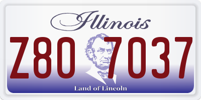 IL license plate Z807037