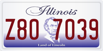IL license plate Z807039