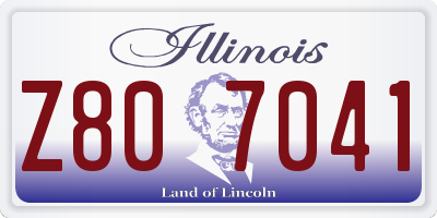 IL license plate Z807041