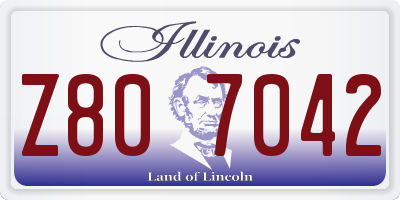 IL license plate Z807042