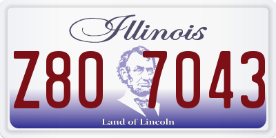 IL license plate Z807043