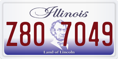 IL license plate Z807049