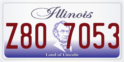IL license plate Z807053