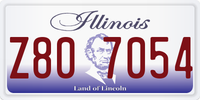 IL license plate Z807054