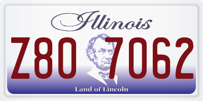 IL license plate Z807062