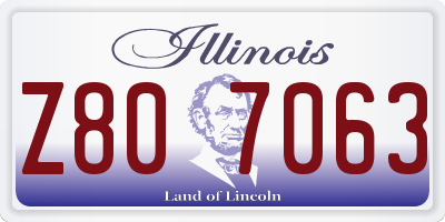 IL license plate Z807063