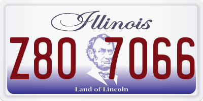 IL license plate Z807066