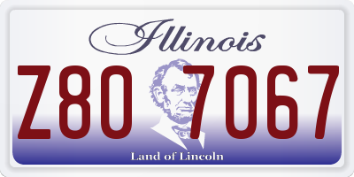 IL license plate Z807067