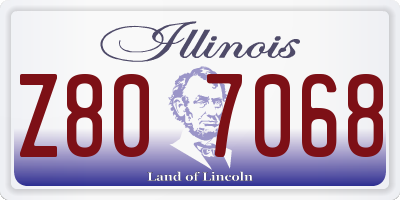 IL license plate Z807068
