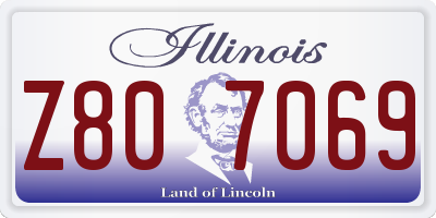 IL license plate Z807069