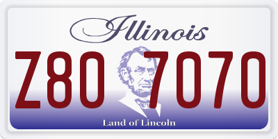 IL license plate Z807070