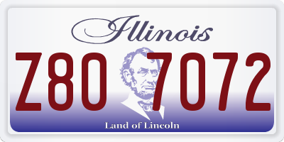 IL license plate Z807072