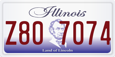 IL license plate Z807074