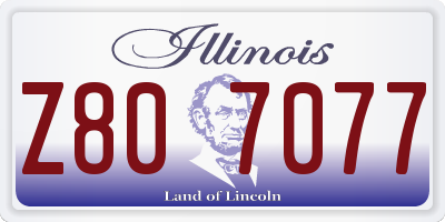 IL license plate Z807077