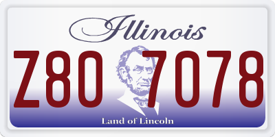 IL license plate Z807078