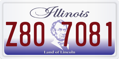 IL license plate Z807081