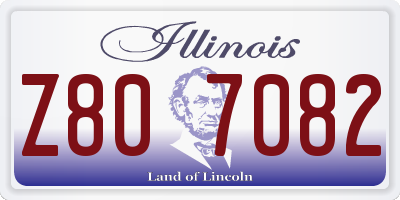 IL license plate Z807082