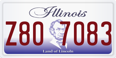 IL license plate Z807083