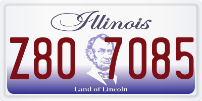 IL license plate Z807085
