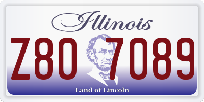 IL license plate Z807089