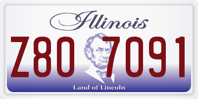 IL license plate Z807091