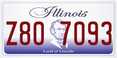 IL license plate Z807093