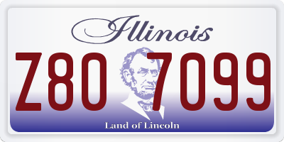 IL license plate Z807099