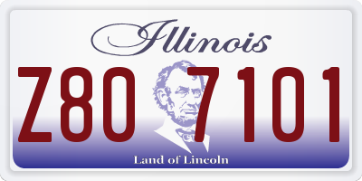 IL license plate Z807101