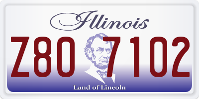 IL license plate Z807102
