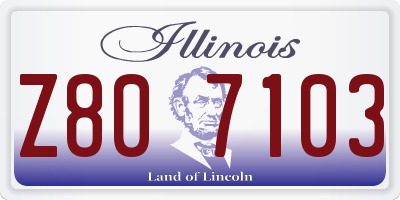 IL license plate Z807103