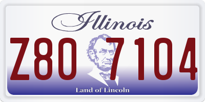 IL license plate Z807104