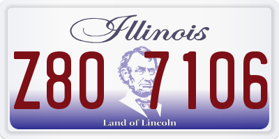 IL license plate Z807106
