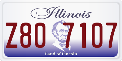IL license plate Z807107