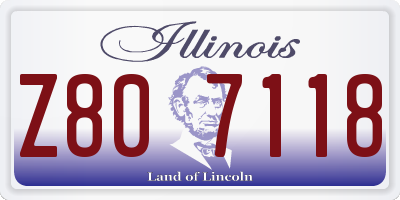 IL license plate Z807118