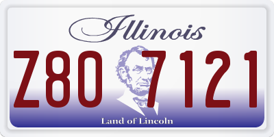 IL license plate Z807121