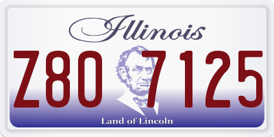 IL license plate Z807125