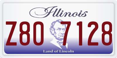 IL license plate Z807128