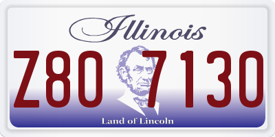 IL license plate Z807130