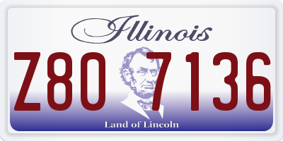 IL license plate Z807136