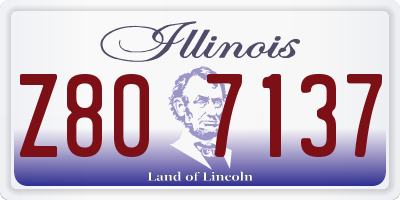IL license plate Z807137