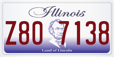 IL license plate Z807138