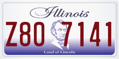 IL license plate Z807141