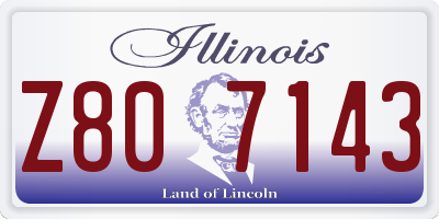 IL license plate Z807143