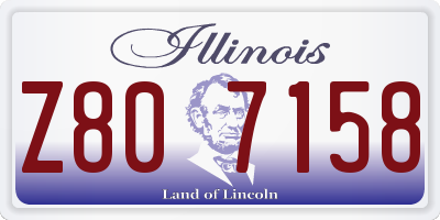IL license plate Z807158